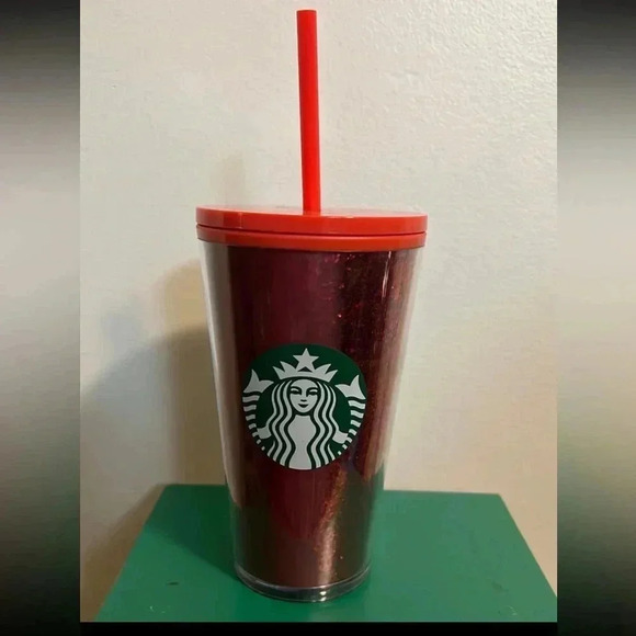 Starbucks Other - Starbucks Red Sparkle/Matte Split Tumbler 16oz NEW
